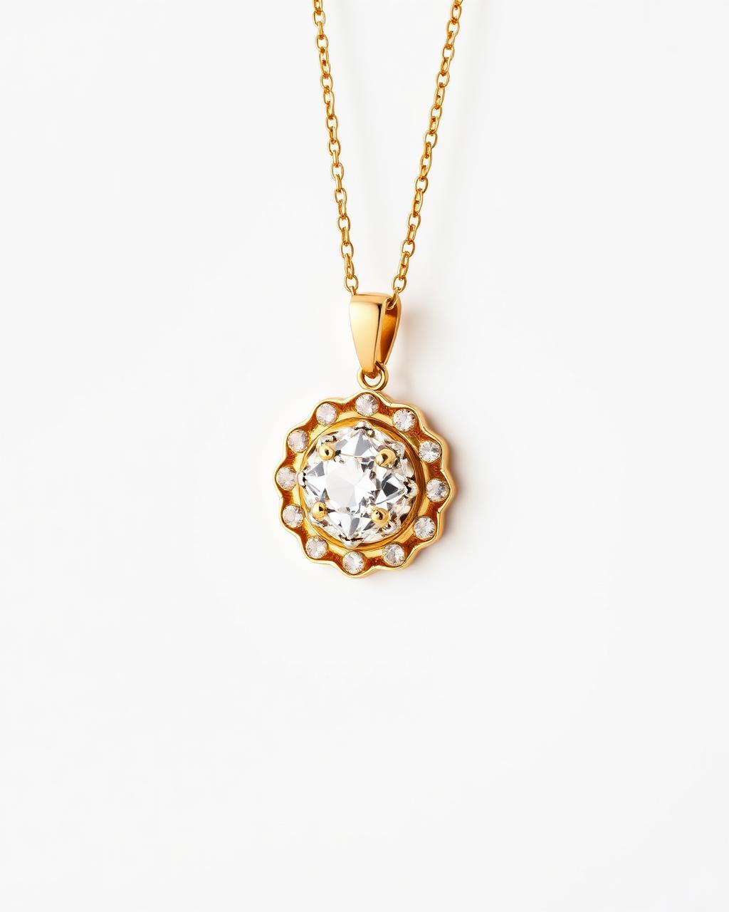Halo Pendant in Gold